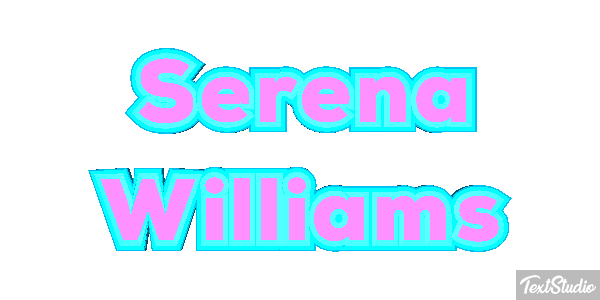 Serena Williams Text effect