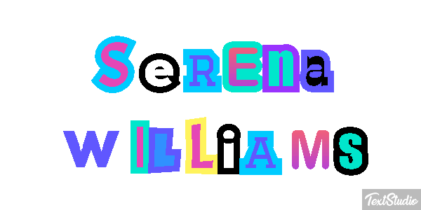 Serena Williams Text effect