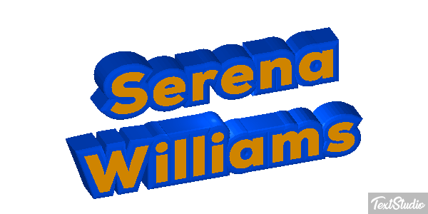 Serena Williams Text effect