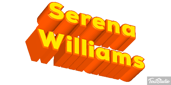 Serena Williams Text effect