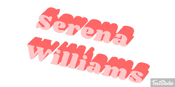 Serena Williams Text effect