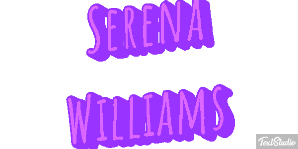 Serena Williams Text effect