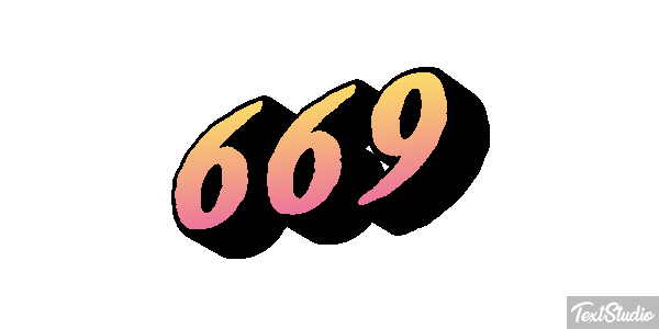 669 Efecto de texto
