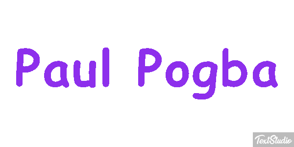 Paul Pogba Text effect