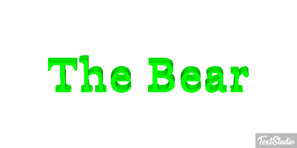 The Bear Effetto testo