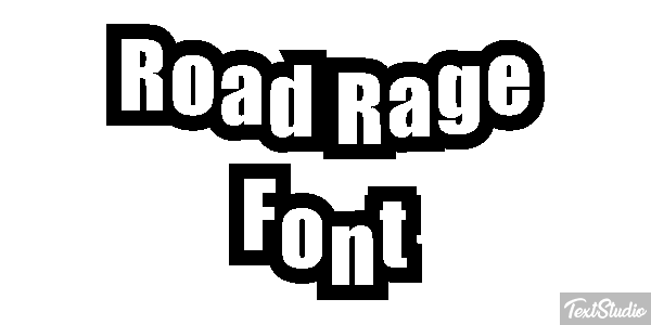 Road Rage Font Text effect