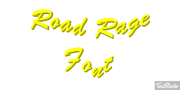 Road Rage Font Text effect