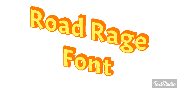 Road Rage Font Text effect