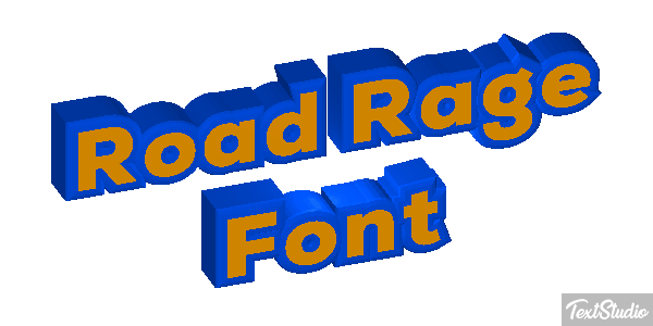 Road Rage Font Text effect