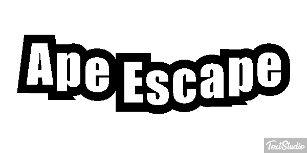 Ape Escape Text effect