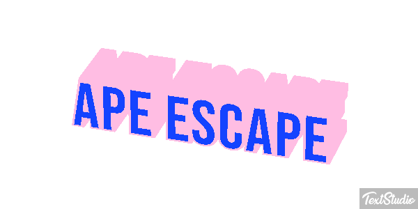 Ape Escape Text effect