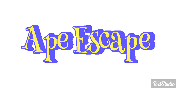Ape Escape Text effect