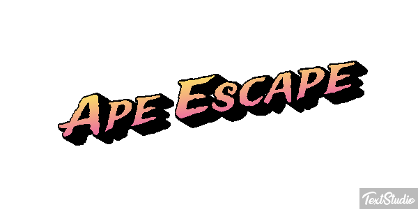 Ape Escape Text effect