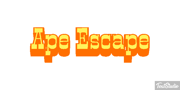 Ape Escape Text effect