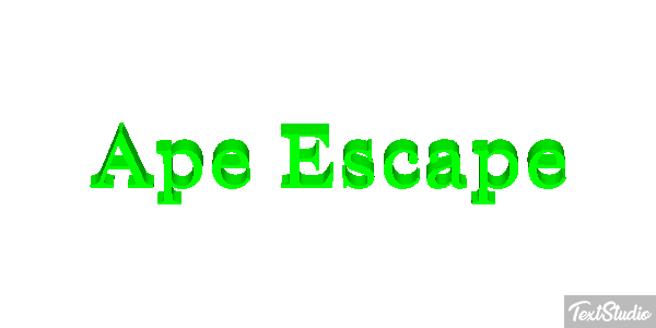 Ape Escape Text effect