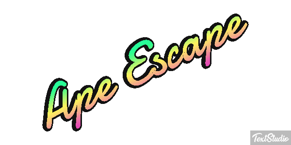 Ape Escape Text effect