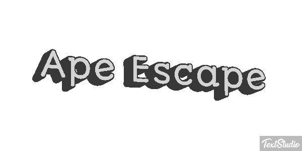 Ape Escape Text effect
