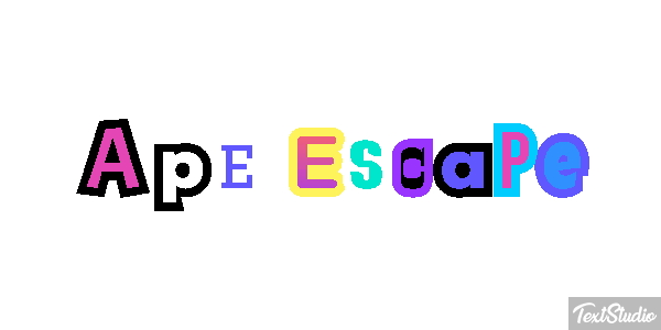 Ape Escape Text effect