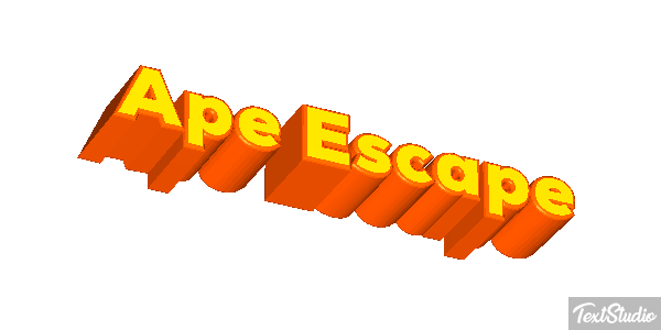 Ape Escape Text effect