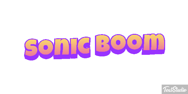 Sonic Boom Texteffekt