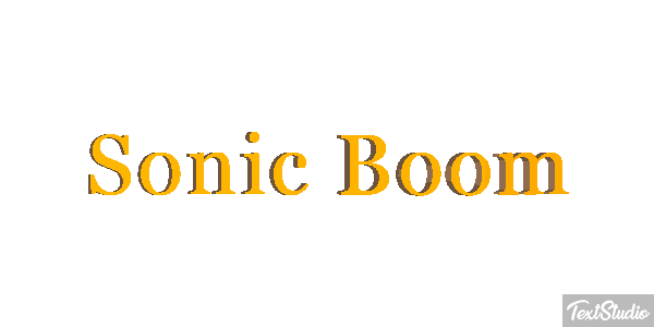 Sonic Boom Texteffekt
