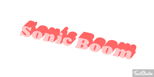 Sonic Boom Texteffekt