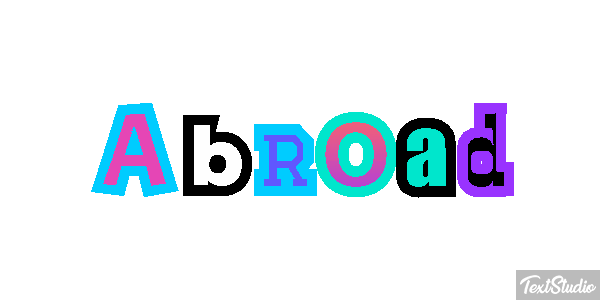 Abroad Text effect