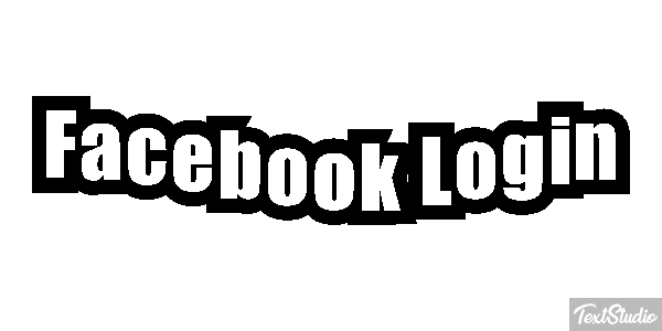 Facebook Login Efekt tekstowy