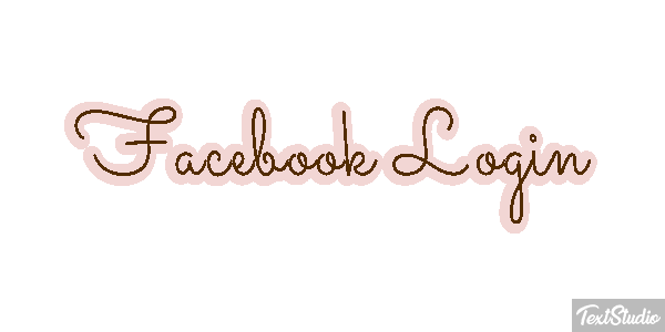 Facebook Login Efekt tekstowy