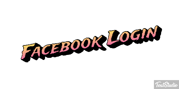 Facebook Login Efekt tekstowy
