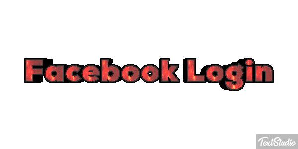 Facebook Login Efekt tekstowy