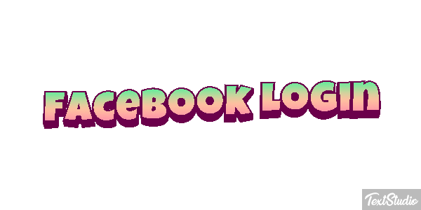 Facebook Login Efekt tekstowy