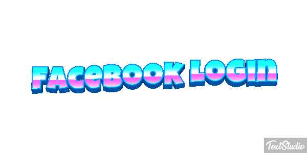 Facebook Login Efekt tekstowy