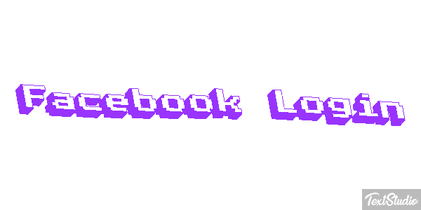 Facebook Login Efekt tekstowy