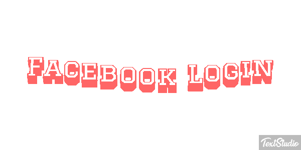 Facebook Login Efekt tekstowy