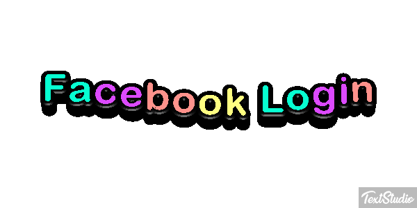 Facebook Login Efekt tekstowy