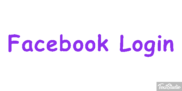 Facebook Login Efekt tekstowy