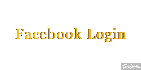 Facebook Login Efekt tekstowy