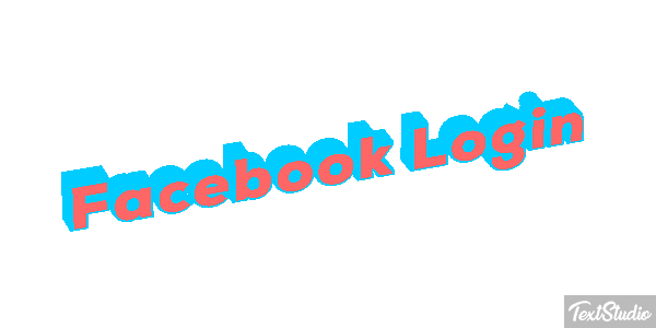 Facebook Login Efekt tekstowy