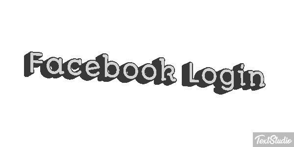 Facebook Login Efekt tekstowy