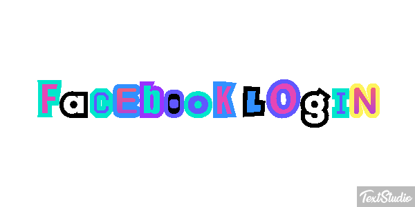Facebook Login Efekt tekstowy