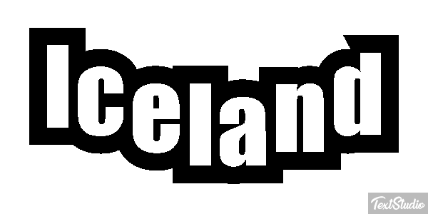 Iceland Text effect