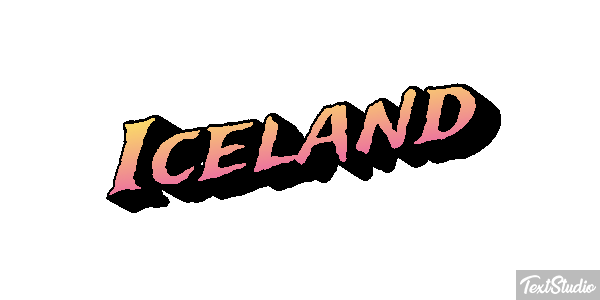 Iceland Text effect