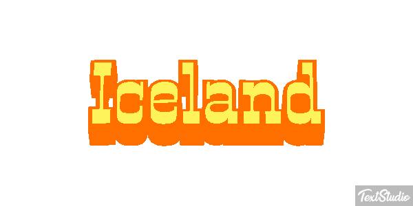 Iceland Text effect