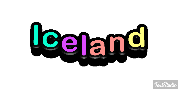 Iceland Text effect