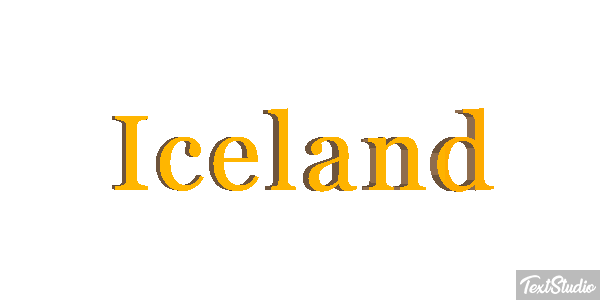 Iceland Text effect