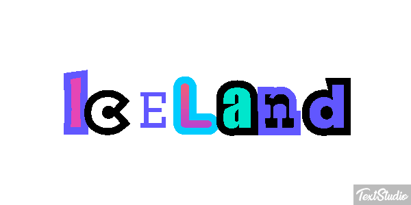 Iceland Text effect
