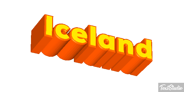 Iceland Text effect