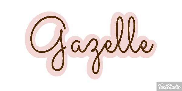 Gazelle Effet de texte
