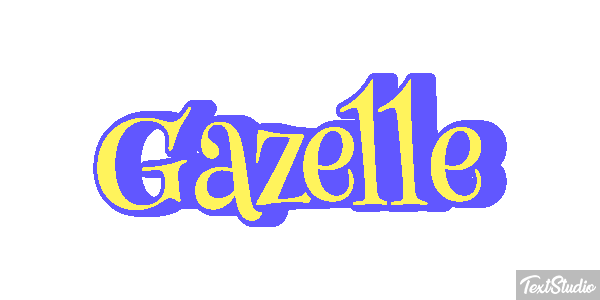 Gazelle Effet de texte
